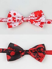 preiswerte Halloween-Zubehör-Blutspritzer-Fliege für Herren – verstellbare Horror-Kostüm-Krawatte für Party, Cosplay &amp; Vampir-Look