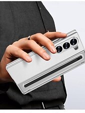 cheap Samsung Cases-Phone Case For Samsung Galaxy Z Fold 7 Z Fold 6 Z Fold 5 Z Fold 4 Back Cover Full Body Protective Shockproof Retro PU Leather