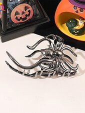 cheap Halloween Accessories-Women’s Halloween Spider Hair Claw Clip – Alloy Gothic Hair Accessory with Creepy Spider Design for Costume Parties, Cosplay and Festive Occasions