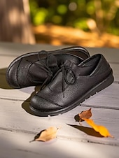 abordables Chaussures sans lacet et mocassins femme-Chaussures décontractées à lacets marron foncé pour femmes, chaussures plates souples et confortables, idéales pour les promenades quotidiennes, les sorties décontractées et les voyages