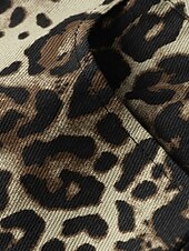 levne Džínové šortky-Dámské Kraťasy Kalhoty Šik ven Na běžné nošení Krátký Přírodní Leopard Kapsy Elastický pas Pohodlný Pohodlné Dovolená Jdeme ven Hnědá Léto Běžný