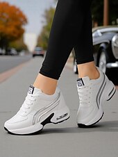 preiswerte Damen-Sneaker-Schwarze und graue klobige Laufsneaker für Damen – atmungsaktive Mesh-Schnürschuhe, lässige, sportliche Wanderschuhe fürs Fitnessstudio, Reisen und den Alltag