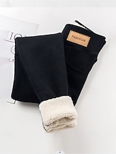 economico Leggings foderati in pile-Per donna Pantaloni in Pile Pantaloni Eleganti Leggings Casual Lunghezza intera Naturale Semplice Elastico in vita Comodo Vacanza Ferie Rosso violaceo Nero Blu marino scuro Azzurro cielo Inverno