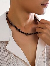 preiswerte Herrenschmuck-Herren Halskette Braun Grün Schwarz-Weiß Holz Türkis Bohemien Mode Ethno-Stil