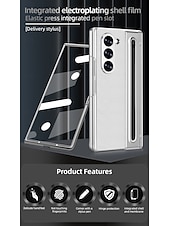 cheap Samsung Cases-Phone Case For Samsung Galaxy Z Fold 7 Z Fold 6 Z Fold 5 Z Fold 4 Back Cover Full Body Protective Shockproof Retro PU Leather