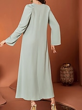 abordables Longueur du plancher-Ligne A Robe de Mère de Mariée  Élégant Col en V Longueur au sol Chiffon manche longue avec Cristaux 2025