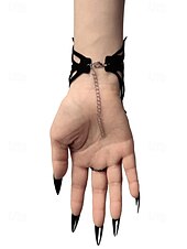 preiswerte Damenarmband-Damen-Halloween-Handarmband mit Spinnennetz – schwarze Gothic-Handkette aus Polyester mit Spinnendesign für Kostümpartys und Cosplay