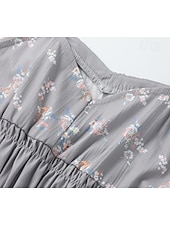 cheap Boho Dress-Women&#039;s Mini Dress Casual Dress Summer Dress Slip Dress Boho Dress Elegant Fashion Romantic Holiday Date Beach Regular Fit Flower Sleeveless V Neck Gray Summer