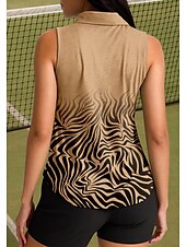 abordables Camisa de Mujer-Mujer Tops Camisa deportiva Camisas de polo Camiseta de tenis Sin Mangas Cremallera UPF50+ Resistente a los rayos UV Alta elasticidad Dispersor de humedad Transpirable Tenis Golf pepinillo Cuello