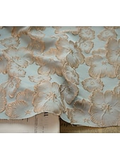 abordables FLORALES-Robe de soirée A-Line en jacquard floral verte élégante Robe de mariage formelle longueur au sol sans manches en V en nylon avec poche fente Robe invitée de mariage
