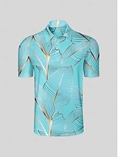 tanie Pánské golfové oblečení-Męskie Koszulka polo Niebieski Krótki rękaw Top Strój golfowy Ubrania Stroje Noś odzież