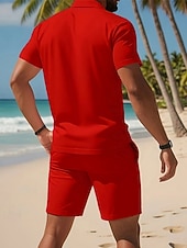 Χαμηλού Κόστους Ανδρικό Κλασικό Πόλο-Ανδρικά Πουκάμισο γκολφ Μπλουζάκια Golf Polos Δουλειά Causal Πέτο Κοντομάνικο Βασικό Μοντέρνα Σκέτο 2 τεμάχια Κουμπιά Καλοκαίρι Άνοιξη Κανονικό Μαύρο Ρουμπίνι Πορτοκαλί Μπλε Απαλό Γκρίζο