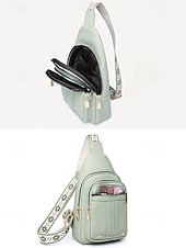 levne Tašky přes rameno-Dámská nepromokavá crossbody kabelka z umělé kůže - ležérní lehká crossbody kabelka s multifunkčními kapsami a širokým ramenním popruhem s etnickým vzorem, ideální na cestování, nakupování i každodenní nošení