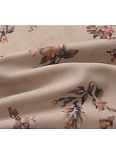 abordables Tops bohèmes-Femmes Chemisier occidental Chemisier Hauts en mousseline de soie Fleuri Bohème ancien Boho manche longue Col en V Hauts Réguliers Quotidien Fête À lacets Imprimé Kaki Été