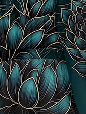 ieftine rochie florală-Pentru femei Rochii Midi Rochie casual Șifon Rochie leagăn Modern Vacanță Zilnic Sfârșit de săptămână Fit regulat Floral Frunză Manșon Lung În V Bleumarin Verde Închis Trifoi Albastru Închis Var