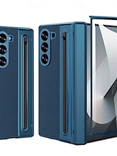 cheap Samsung Cases-Phone Case For Samsung Galaxy Z Fold 7 Z Fold 6 Z Fold 5 Z Fold 4 Back Cover Full Body Protective Shockproof Retro PU Leather