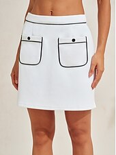 cheap Golf Bottoms-Women&#039;s Golf Skorts White Mint Green Bottoms Ladies Golf Attire Clothes Outfits Wear Apparel
