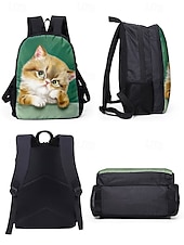 billiga Barn- och tonårryggsäckar-Barnryggsäck med söt kattungetryck och dubbelskiktsdesign från Kayomi Harai - stor skolväska för grundskolan, dagligt bruk och utomhusaktiviteter