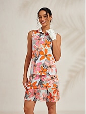 Недорогие Женская одежда для гольфа-Жен. Футболка-поло Желтый + голубой Серебро + оранжевый Без рукавов Женская одежда для гольфа Одежда Одежда Одежда