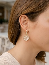 お買い得  レディースイヤリング-女性用のエレガントなローズフラワードロップイヤリング - 真珠のような花びらが付いた金メッキ合金、ヴィンテージでロマンチックなスタイル、結婚式、パーティー、フォーマルな機会に最適