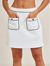 cheap Golf Bottoms-Women&#039;s Golf Skorts White Mint Green Bottoms Ladies Golf Attire Clothes Outfits Wear Apparel