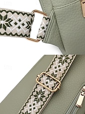 levne Tašky přes rameno-Dámská nepromokavá crossbody kabelka z umělé kůže - ležérní lehká crossbody kabelka s multifunkčními kapsami a širokým ramenním popruhem s etnickým vzorem, ideální na cestování, nakupování i každodenní nošení