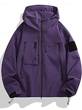 economico giacca attiva-Per donna Giacca con Cappuccio Impermeabile Caldo Cerniera Tasca Moda Semplice All&#039;aperto Streetwear Abbigliamento quotidiano Cerniera Regolare Con Cappuccio Vestibilità regolare Manica Lunga