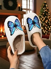 economico Ciabatte e infradito da donna-pantofole da donna a forma di farfalla – morbide pantofole invernali da interno per camera da letto, soggiorno e momenti di cura di sé