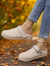 preiswerte Clogs &amp; Pantoletten für Damen-Damen-Slingback-Pantoletten – Clogs zum Reinschlüpfen mit Riemendesign für Herbstpicknicks, Gartenarbeit und Freizeit