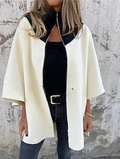 preiswerte Trenchcoats-Damen Mantel Freizeitjacke Warm Bequem Patchwork Reißverschluss Mode Modern Lässig Farbblock Ausgehen Wochenende Reisverschluss Regulär Stehkragen Normale Passform Dreiviertelarm Oberbekleidung