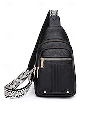 levne Tašky přes rameno-Dámská nepromokavá crossbody kabelka z umělé kůže - ležérní lehká crossbody kabelka s multifunkčními kapsami a širokým ramenním popruhem s etnickým vzorem, ideální na cestování, nakupování i každodenní nošení