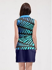 economico Abbigliamento da golf femminile-Per donna Polo da golf Blu Senza Maniche Top Abbigliamento da golf da donna Abbigliamento Abiti Abbigliamento