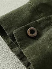 abordables Chemises-Femmes Chemises en coton et lin Couleur Unie Élégant Basique Occasionnel manche longue Col de chemise Hauts Longs Quotidien Boutons Blanche Vert Véronèse Kaki Été Automne