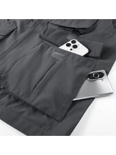 abordables Chalecos-Hombre Chaleco al aire libre Chaqueta táctica Deporte Pesca Acampada y Senderismo Activo Primavera Otoño Multi bolsillo Multicapa Poliéster Táctico Cremallera Negro Azul Marino Caqui Verde Ejército