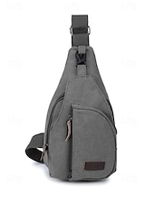 economico Borselli da uomo-Zaino a tracolla in tela da uomo con più scomparti, borsa a tracolla vintage per escursioni all&#039;aperto, viaggi e uso quotidiano casual