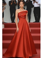 preiswerte Empire-Waist-Abendkleider-Schwarz-Bindung A-Linien Abendkleid Elegantes Kleid Formelle Hochzeit bodenlang ärmellos schulterfrei Satin mit Falten gerafft