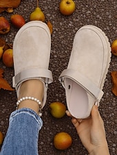 preiswerte Clogs &amp; Pantoletten für Damen-Damen-Slingback-Pantoletten – Clogs zum Reinschlüpfen mit Riemendesign für Herbstpicknicks, Gartenarbeit und Freizeit