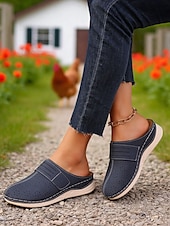 cheap Women's Clogs &amp; Mules-Women's Lightweight Perforated Mules – Breathable Slip-On Shoes for Walking, Travel and Daily Wear