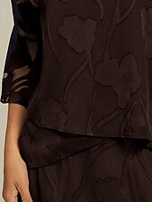 abordables Hauts habillés-Femmes Chemise en Dentelle Chemisier Hauts Élégants Hauts en mousseline de soie Couleur Unie Fleuri Fleur Élégant Manche 3/4 Manche cloche Col carré Col Bateau Hauts Réguliers robe demoiselle d