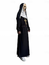 levne Klasický horor-Valak předvečer Všech svatých Cosplay kostým Maska Plná hlava Jeptiška Horor Dospělé Unisex předvečer Všech svatých Karneval Výkon Párty Jednoduché Halloweenské kostýmy Oblékněte se