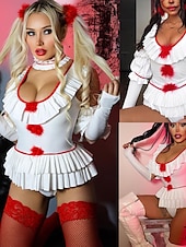 levne Klasický horor-Klaun Pennywise předvečer Všech svatých Kostým To Horor Sexy kostým Dospělé Dámské předvečer Všech svatých Karneval Výkon Párty Jednoduché Halloweenské kostýmy Oblékněte se