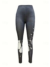 economico Animali Stampa-Per donna Leggings Punk Attivo Vacanza Lunghezza intera Vita Alta Grafico Animale Gatto Stampa 3D Asciugatura Rapida Traspirabilità Morbido Elasticizzato All&#039;aperto Casa Casual Nero Bianco Arcobaleno