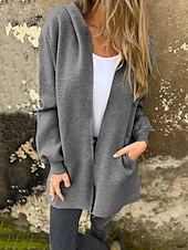 billiga hoodie jacka-Dam Hoodiejacka Bekväm Andningsfunktion Dragkedja Ficka Mode Dagligen Slät Utomhus Ledigt Dagligen Enkelknäppt Normal Huva Normal Långärmad Ytterkläder Svart Rubinrött Mörkgrå Vår Höst
