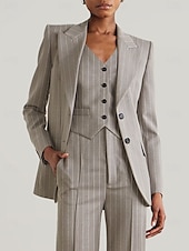 voordelige Broekpakken van mama-damesblazers moeder van de bruid elegante lange mouwen met knopen effen kleur