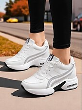 preiswerte Damen-Sneaker-Schwarze und graue klobige Laufsneaker für Damen – atmungsaktive Mesh-Schnürschuhe, lässige, sportliche Wanderschuhe fürs Fitnessstudio, Reisen und den Alltag