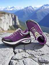 Χαμηλού Κόστους Γυναικεία Sneakers-Γυναικεία αθλητικά παπούτσια με αερόσολα – αθλητικά παπούτσια εξωτερικού χώρου με κορδόνια για πεζοπορία και καθημερινή χρήση