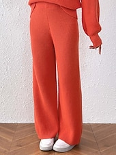 Γυναικεία Πλατύ Πόδι Πλατύ παντελόνι ανάπαυσης Κομψό στυλ street Καθημερινό Πλήρες μήκος Φυσικό Σκέτο Ελαστική μέση Άνετο ΕΞΩΤΕΡΙΚΟΥ ΧΩΡΟΥ Διακοπές Εξόδου Πορτοκαλοκόκκινο Κάμελ Μαύρο Χειμώνας Χαμηλού Κόστους φαρδύ πόδι & ψηλόμεσο-Γυναικεία Πλατύ Πόδι Πλατύ παντελόνι ανάπαυσης Κομψό στυλ street Καθημερινό Πλήρες μήκος Φυσικό Σκέτο Ελαστική μέση Άνετο ΕΞΩΤΕΡΙΚΟΥ ΧΩΡΟΥ Διακοπές Εξόδου Πορτοκαλοκόκκινο Κάμελ Μαύρο Χειμώνας