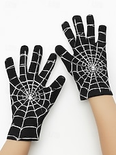 abordables Accessoires d&#039;Halloween-Gants d&#039;Halloween en toile d&#039;araignée pour homme – accessoire de costume de cosplay extensible pour fête, jeu de rôle et vie nocturne