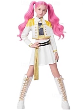preiswerte Kostüme für Mädchen-Von koreanischen Idolen inspiriert Popstar Kostüm Festkleidung Virtuelles Idol for Mädchen Kinder Halloween Karneval Leistung Comic-Konzert Anime Expo