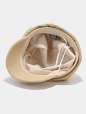 お買い得  レディース帽子-女性用キャンバスニュースボーイハット - 軽量で通気性に優れ、カーブしたつばと調節可能なストラップ付き。秋冬のストリートウェア、旅行、普段着に最適です。